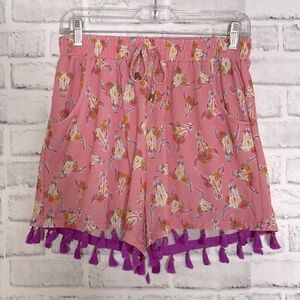 Simple Southern Lounge Bullhead Shorts With Hanging Tassels Small Medium